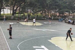 社区互动-反哺！张镇麟社媒晒图：很荣幸能为家乡添两块小小的球场